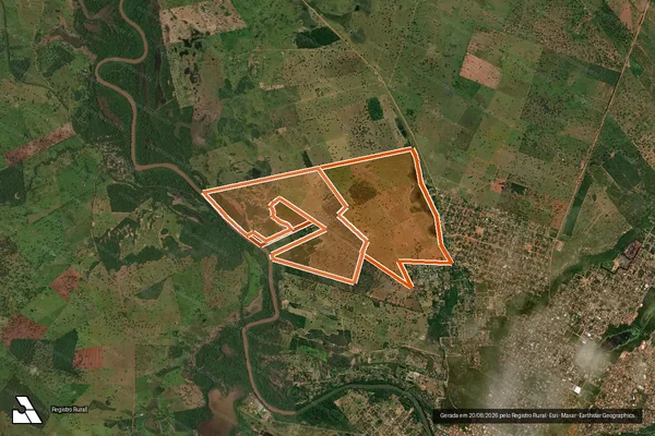 Imagem de satélite de Fazenda Xv De Julho / 02 em AQUIDAUANA - MS