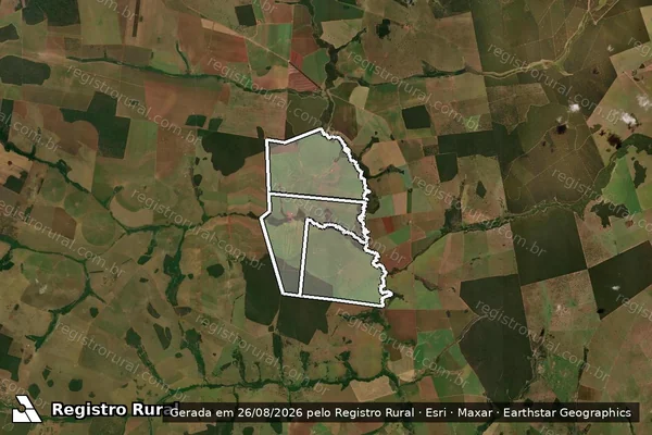 Imagem de satélite de Fazenda Dama De Ouro em BANDEIRANTES - MS