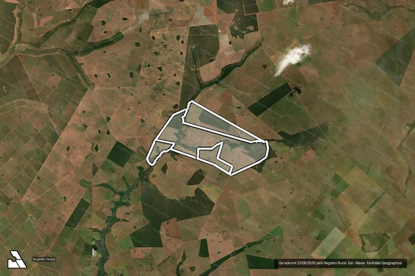 Imagem de satélite de FAZENDA AROEIRA em CAMAPUÃ - MS