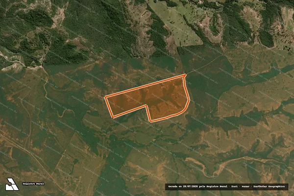 Imagem de satélite de FAZENDA MORADA DE NOSSA SENHORA em CAMAPUÃ - MS