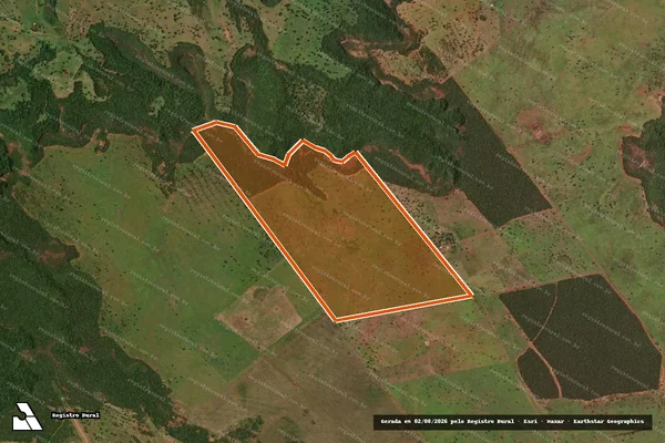 Imagem de satélite de Fazenda Corrego Piraputanga em CAMAPUÃ - MS