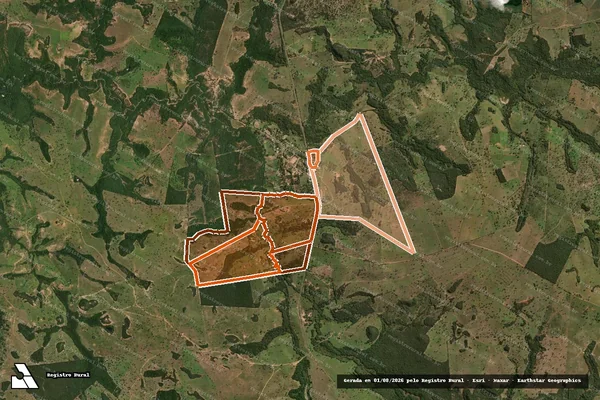 Imagem de satélite de Estância Rocha em CAMAPUÃ - MS
