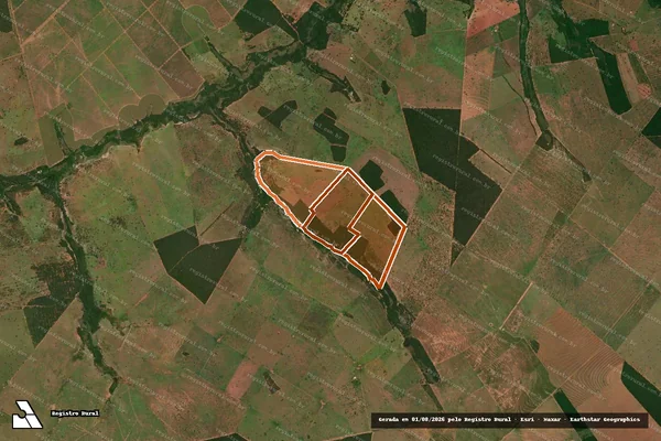Imagem de satélite de FAZENDA CAMPO ALEGRE em CAMAPUÃ - MS