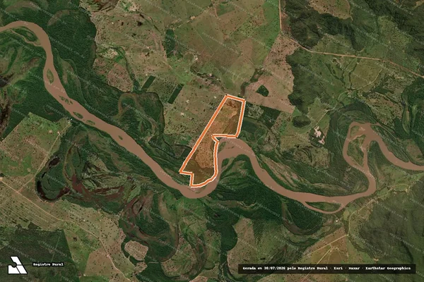 Imagem de satélite de Faz Água Branca em COXIM - MS