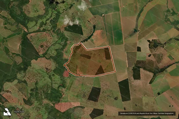 Imagem de satélite de FAZENDA MUQUEM em PARAÍSO DAS ÁGUAS - MS