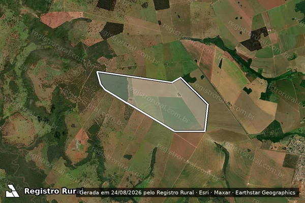 Imagem de satélite de FAZENDA FERNANDA em PARAÍSO DAS ÁGUAS - MS