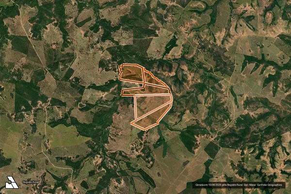 Imagem de satélite de Estancia Nossa Senhora Aparecida em SÃO GABRIEL DO OESTE - MS