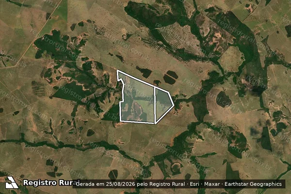 Imagem de satélite de FAZENDA JOAO DE BARRO em SÃO GABRIEL DO OESTE - MS