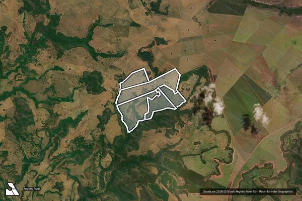 Imagem de satélite de FAZENDA SERRA AZUL GLEBA 1, 2 E 3 em INOCÊNCIA - MS