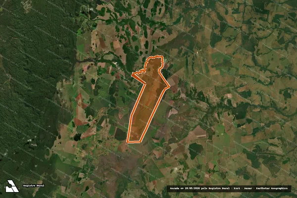 Imagem de satélite de FAZENDA PEDRA MARMORE em BONITO - MS