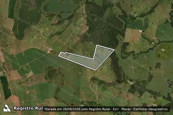 Imagem de satélite de FAZENDA SARAMANDAIA em BONITO - MS