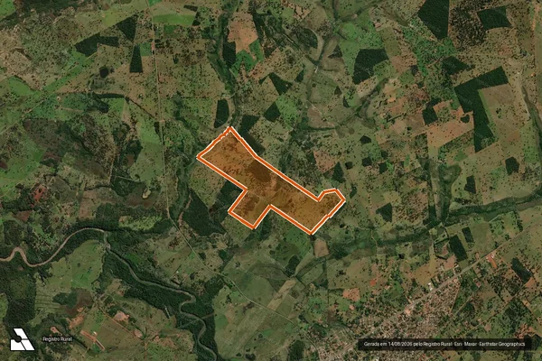 Imagem de satélite de FAZENDA ESTANCIA JARDIM em GUIA LOPES DA LAGUNA - MS