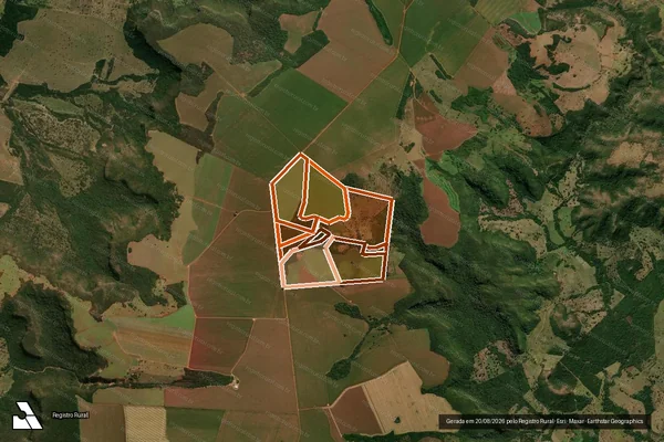 Imagem de satélite de FAZENDA CACULA - GLEBA 1 e 2 em BANDEIRANTES - MS