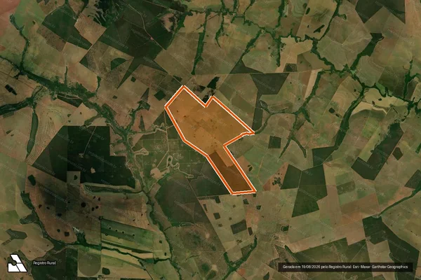 Imagem de satélite de Fazenda Ararajuba / Gleba 1 em JARAGUARI - MS