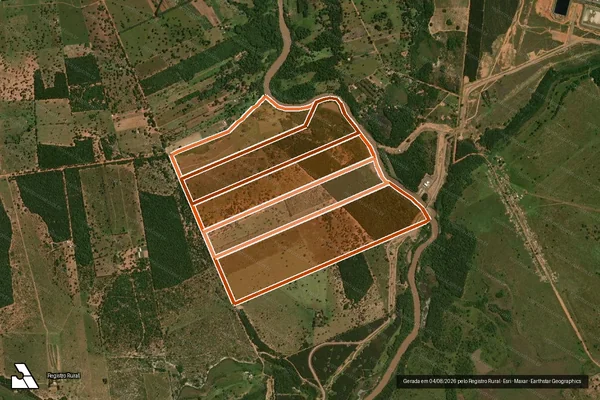 Imagem de satélite de COLONIA BARRINHA - PARTE 01 em RIBAS DO RIO PARDO - MS