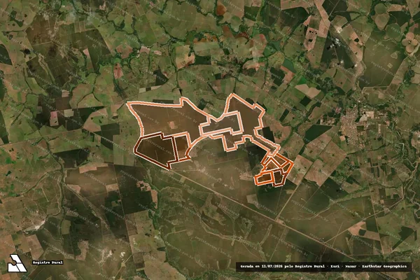 Imagem de satélite de Fazenda Nova Da Mata em Ribas do Rio Pardo - MS