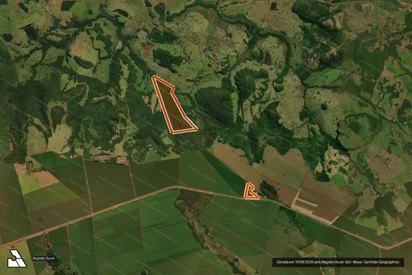 Imagem de satélite de Fazenda Pe De Cedro em SIDROLÂNDIA - MS