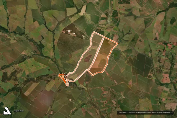 Imagem de satélite de Fazenda Passa Tempo e Serra Negra em SIDROLÂNDIA - MS