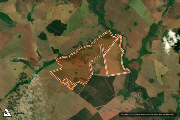 Imagem de satélite de Fazenda Santo Antonio em ÁGUA CLARA - MS