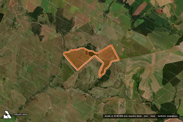 Imagem de satélite de FAZENDA GUAPEY em CORONEL SAPUCAIA - MS