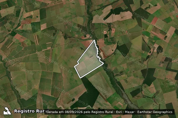 Imagem de satélite de Fazenda Santo Reis em ANAURILÂNDIA - MS