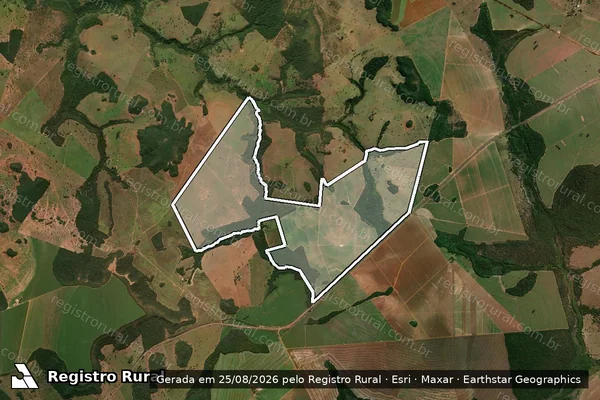 Imagem de satélite de FAZENDA AGROPECUARIA SAO LUCAS em COSTA RICA - MS