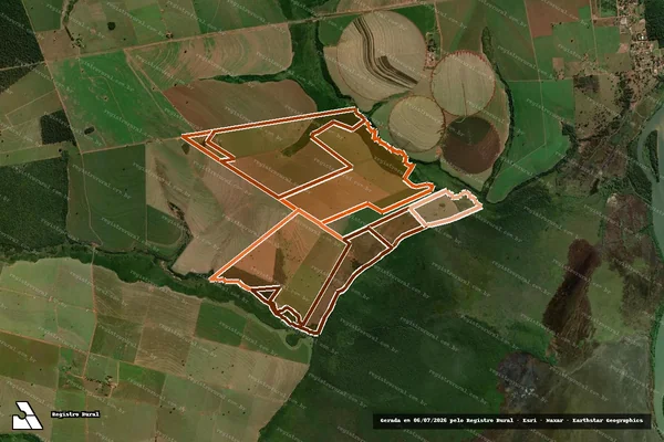 Imagem de satélite de FAZENDA SANTO ANTONIO - GLEBA A em ELDORADO - MS