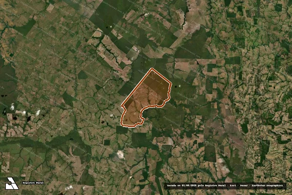 Imagem de satélite de FAZENDA SOBERANA em PAU D'ARCO - TO