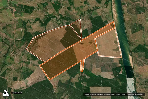 Imagem de satélite de FAZENDA SANTA RITA em SÃO MIGUEL DO TOCANTINS - TO