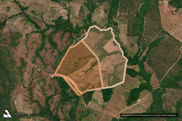 Imagem de satélite de FAZENDA PIASSABA em NOVA OLINDA - TO