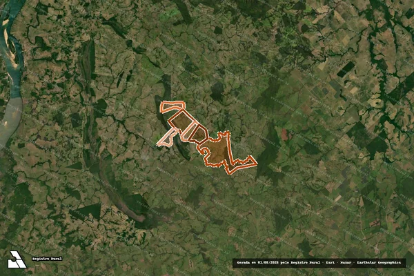 Imagem de satélite de FAZENDA GUATAMBU em XAMBIOÁ - TO