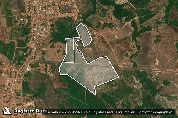 Imagem de satélite de CHACARA CANTO DE PEDRA II em ARAGUACEMA - TO