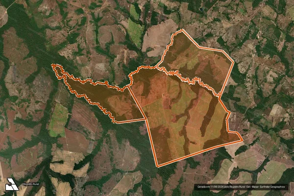 Imagem de satélite de FAZENDA BELA VISTA em COUTO MAGALHÃES - TO