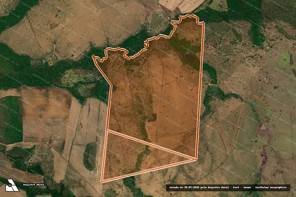 Imagem de satélite de Fazenda Santana em Divinópolis do Tocantins - TO