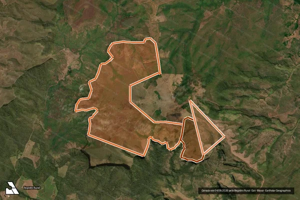 Imagem de satélite de FAZENDA SERRA DO CARMO em MONTE DO CARMO - TO