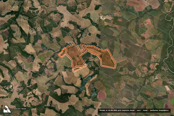 Imagem de satélite de FAZENDA REUNIDAS JANGADAS em PEIXE - TO
