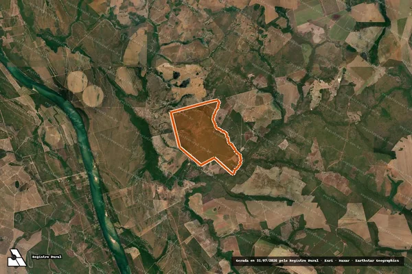 Imagem de satélite de FAZENDA SONORA em PEIXE - TO