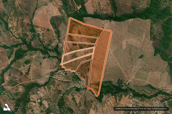 Imagem de satélite de Fazenda Santa Rita em TUPIRATINS - TO