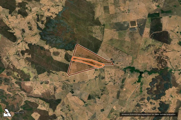 Imagem de satélite de FAZENDA TABOLEIRAO DA AGUA DOCE em ARRAIAS - TO