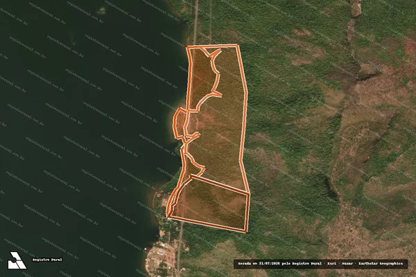 Imagem de satélite de Fazenda Lagoa Redonda 02 em LAJEADO - TO