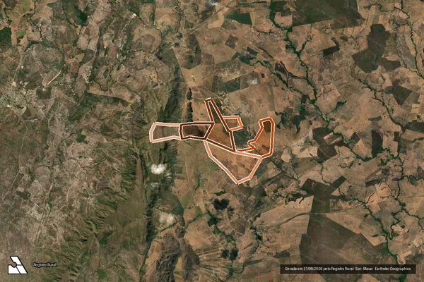 Imagem de satélite de FAZENDA AGUA DOCE em MONTE ALEGRE DE GOIÁS - GO