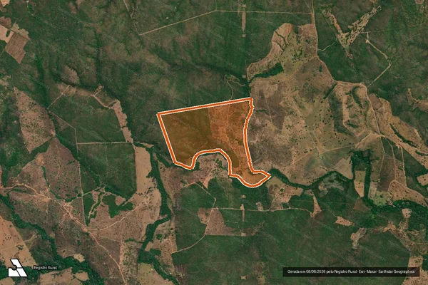 Imagem de satélite de Fazenda Santa Luzia em PALMEIRÓPOLIS - TO