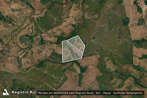 Imagem de satélite de FAZENDA SITIO NOVO em ARAGUAÇU - TO