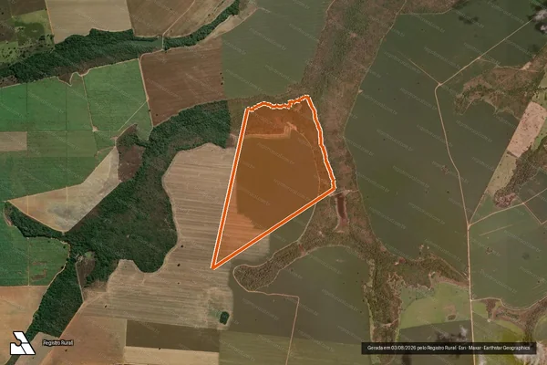Imagem de satélite de Fazenda Jacare Ou Lages em CAMPINORTE - GO