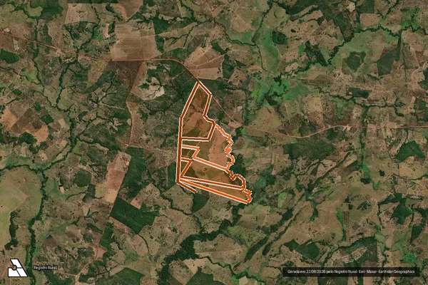 Imagem de satélite de FAZENDA TABOLEIRO em MARA ROSA - GO