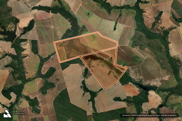 Imagem de satélite de FAZENDA MEDIANEIRA em NOVO PLANALTO - GO