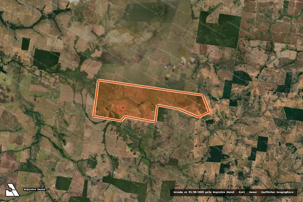 Imagem de satélite de FAZENDA LARANJEIRAS em NOVA CRIXÁS - GO