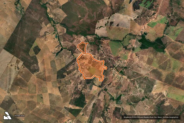 Imagem de satélite de Fazenda Fflor Da Ilha em SÃO DOMINGOS - GO