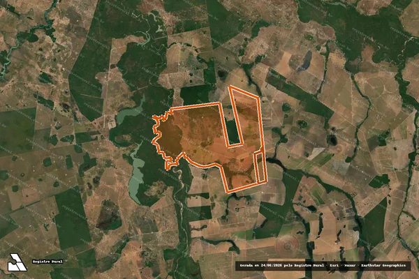 Imagem de satélite de FAZENDA PANTANAL em MOZARLÂNDIA - GO