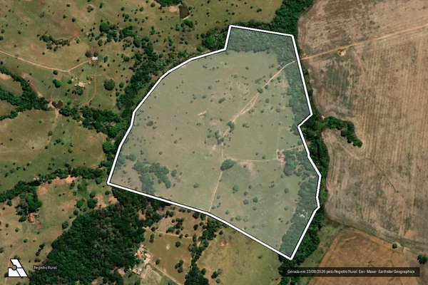 Imagem de satélite de FAZENDA SANTA LUZIA em AMORINÓPOLIS - GO